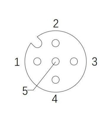 单端通用电源通讯线，M12-5P-A\T